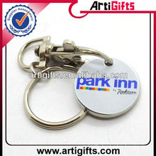 Customized printed metal trolley coin &keyring